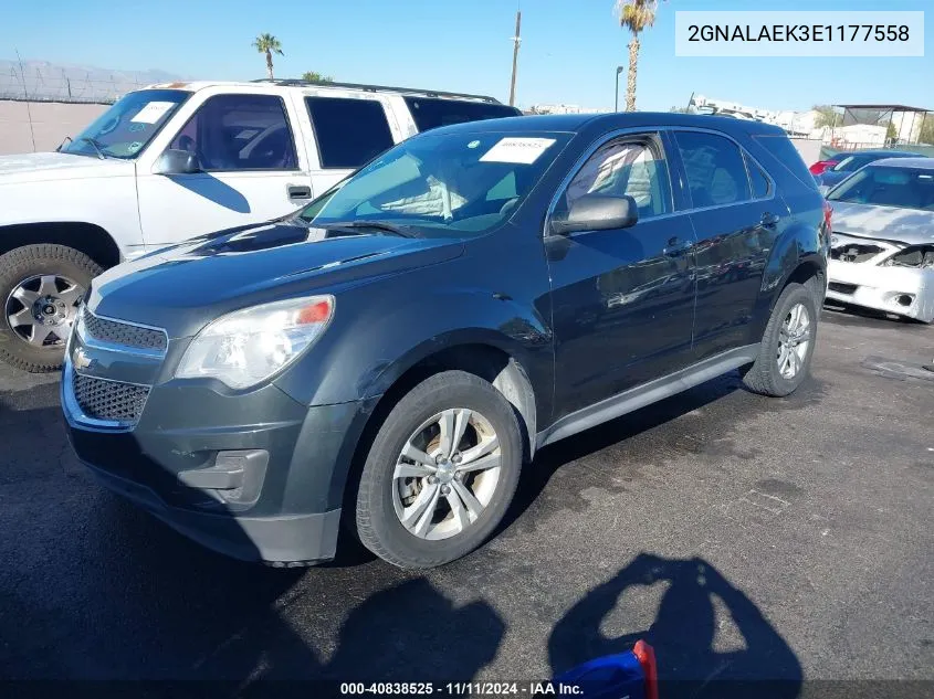 2014 Chevrolet Equinox Ls VIN: 2GNALAEK3E1177558 Lot: 40838525