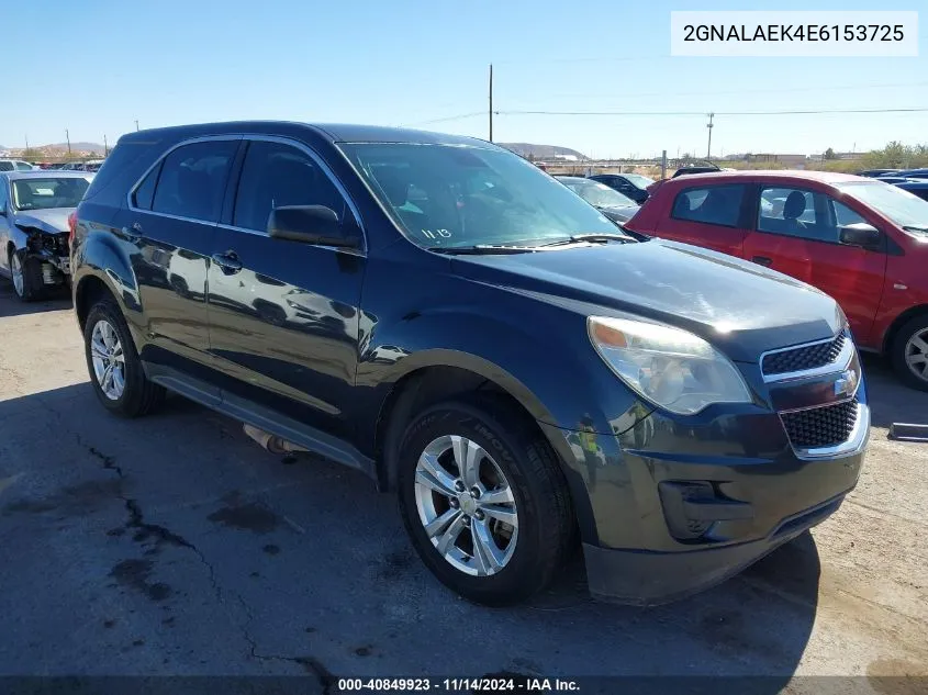 2014 Chevrolet Equinox Ls VIN: 2GNALAEK4E6153725 Lot: 40849923