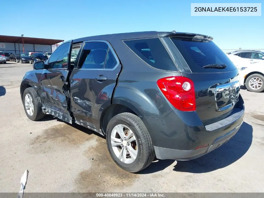 2014 Chevrolet Equinox Ls VIN: 2GNALAEK4E6153725 Lot: 40849923