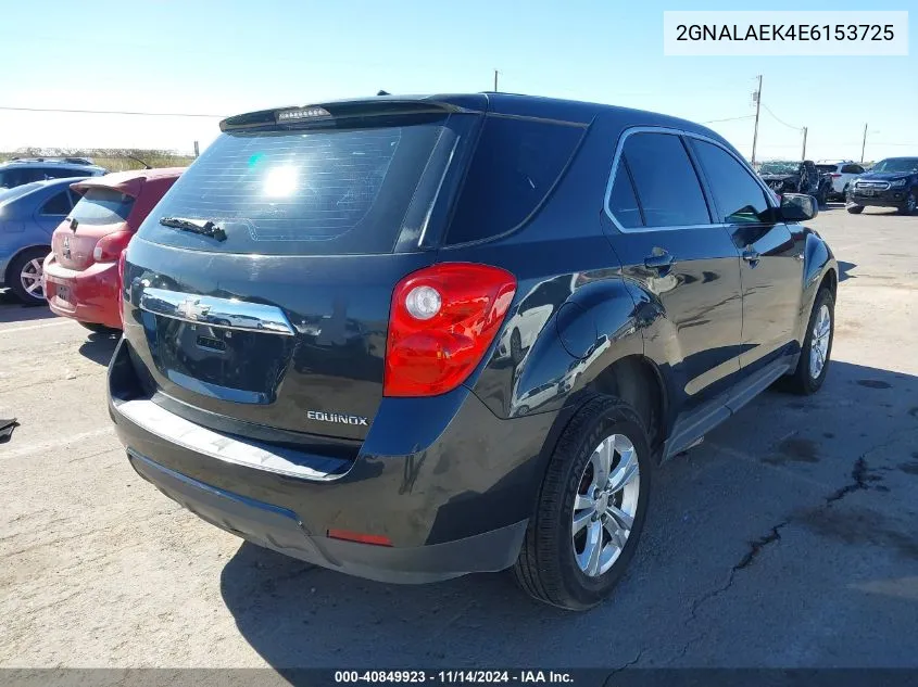 2014 Chevrolet Equinox Ls VIN: 2GNALAEK4E6153725 Lot: 40849923