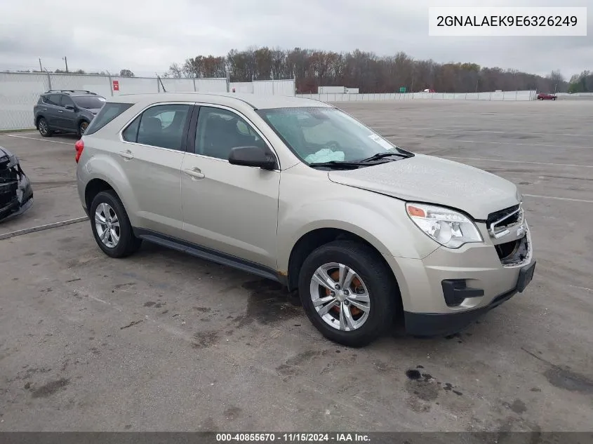 2014 Chevrolet Equinox Ls VIN: 2GNALAEK9E6326249 Lot: 40855670