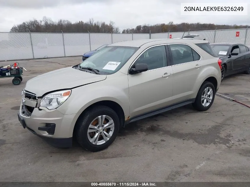 2014 Chevrolet Equinox Ls VIN: 2GNALAEK9E6326249 Lot: 40855670