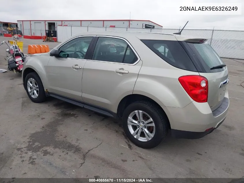 2014 Chevrolet Equinox Ls VIN: 2GNALAEK9E6326249 Lot: 40855670