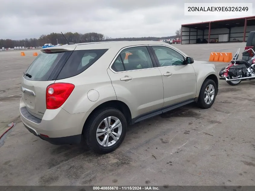 2014 Chevrolet Equinox Ls VIN: 2GNALAEK9E6326249 Lot: 40855670