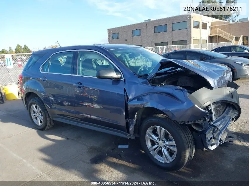 2014 Chevrolet Equinox Ls VIN: 2GNALAEK0E6176211 Lot: 40856534