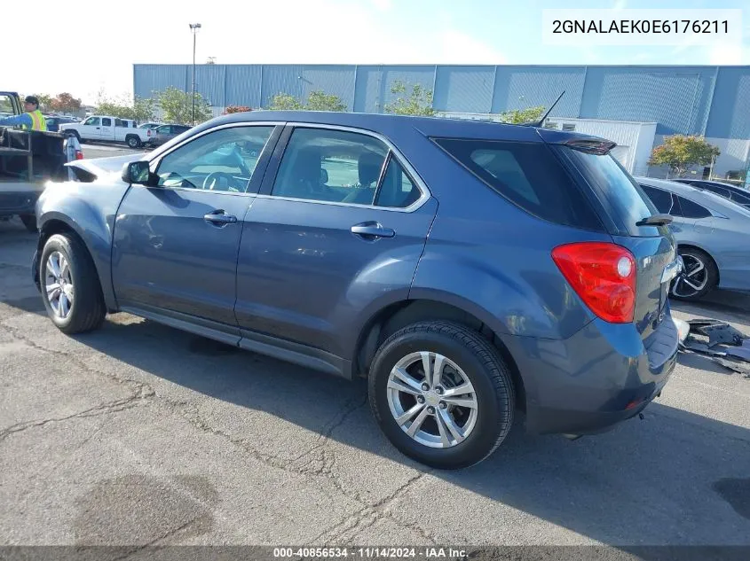 2014 Chevrolet Equinox Ls VIN: 2GNALAEK0E6176211 Lot: 40856534