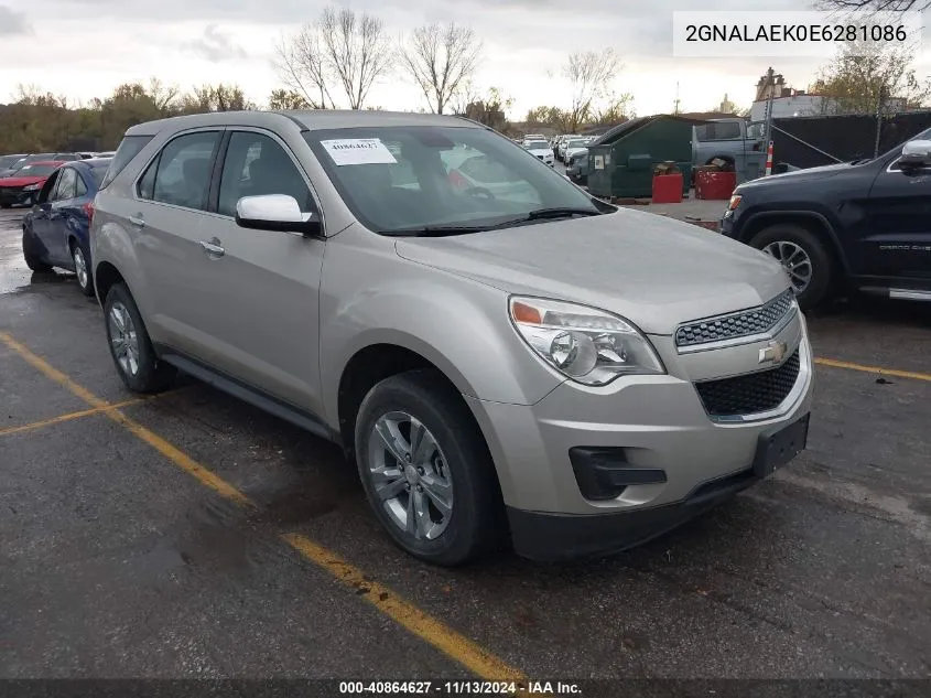 2014 Chevrolet Equinox Ls VIN: 2GNALAEK0E6281086 Lot: 40864627