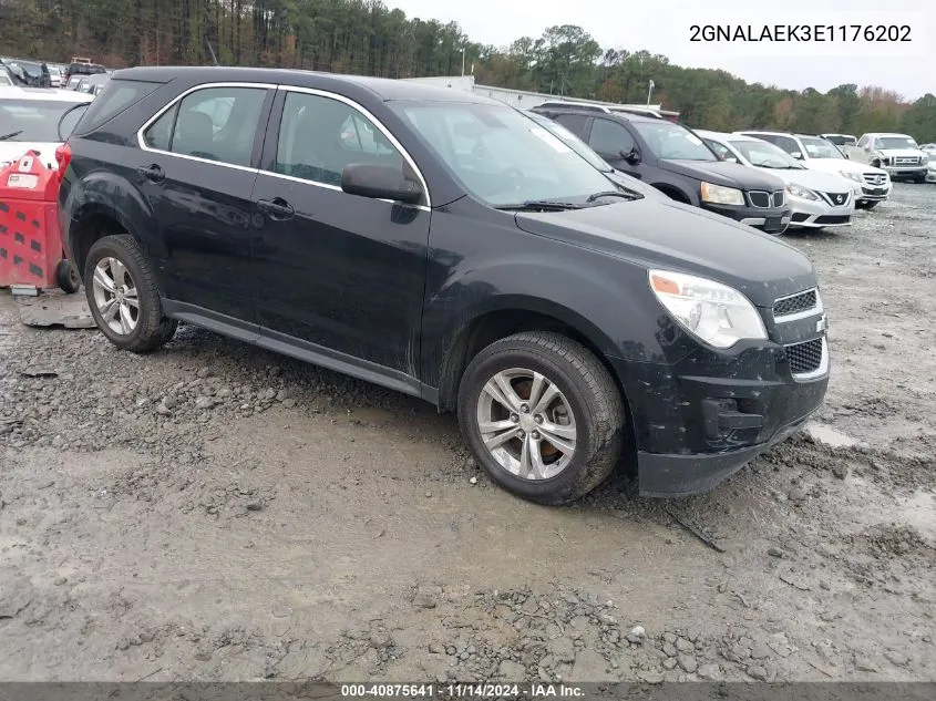 2014 Chevrolet Equinox Ls VIN: 2GNALAEK3E1176202 Lot: 40875641