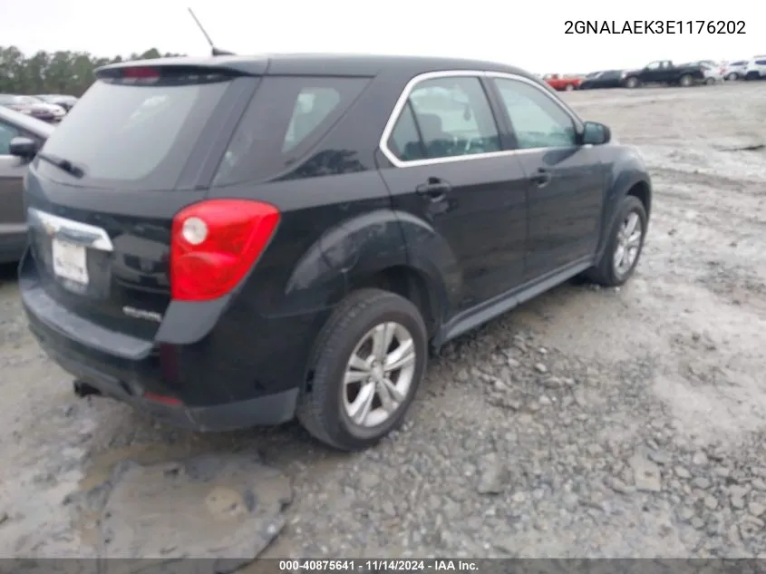 2014 Chevrolet Equinox Ls VIN: 2GNALAEK3E1176202 Lot: 40875641