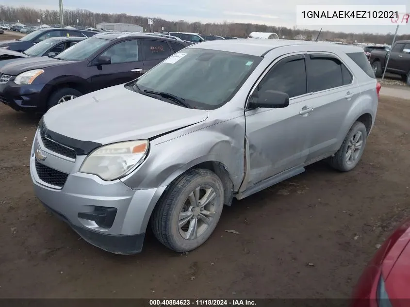 2014 Chevrolet Equinox Ls VIN: 1GNALAEK4EZ102021 Lot: 40884623