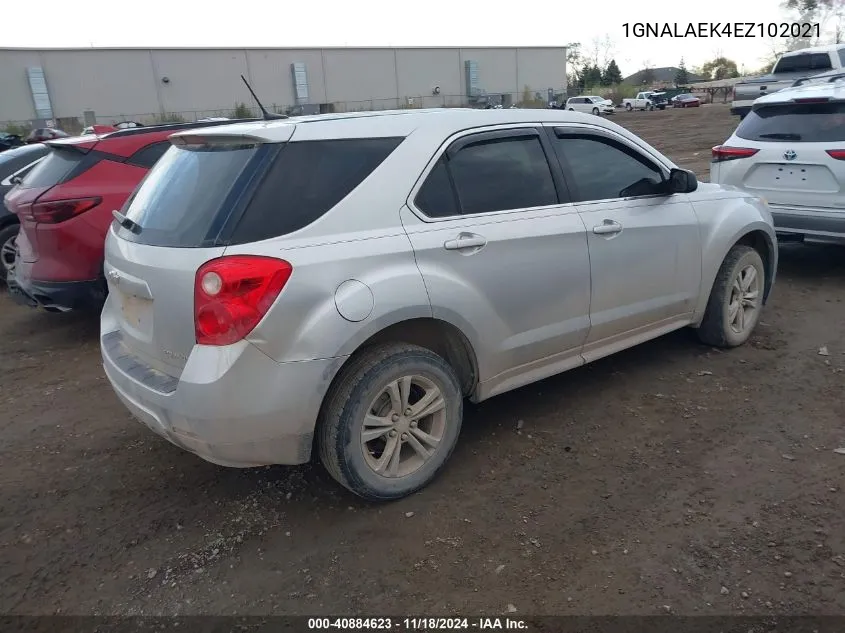 2014 Chevrolet Equinox Ls VIN: 1GNALAEK4EZ102021 Lot: 40884623