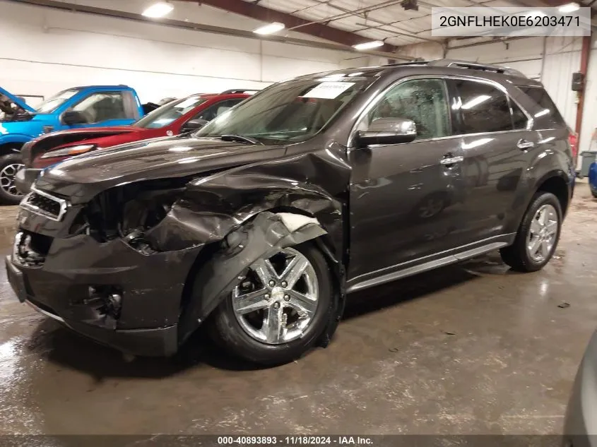 2014 Chevrolet Equinox Ltz VIN: 2GNFLHEK0E6203471 Lot: 40893893