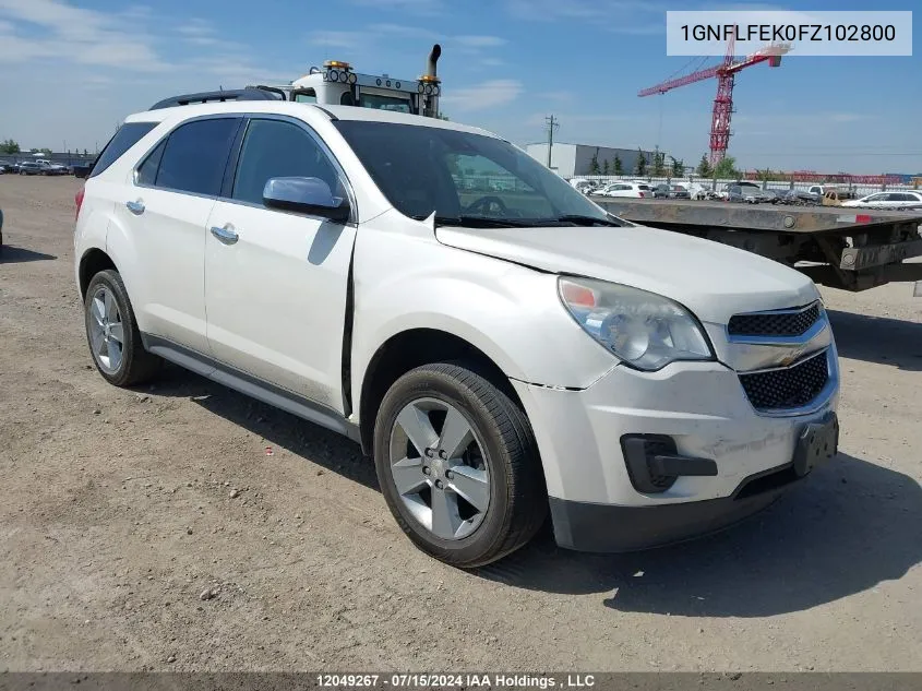 2015 Chevrolet Equinox VIN: 1GNFLFEK0FZ102800 Lot: 12049267