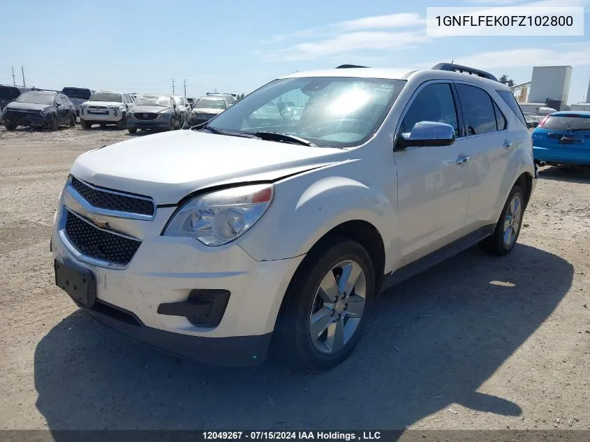 2015 Chevrolet Equinox VIN: 1GNFLFEK0FZ102800 Lot: 12049267