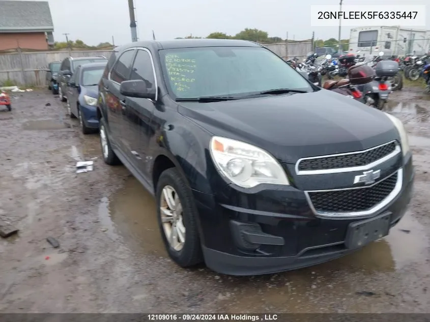 2015 Chevrolet Equinox VIN: 2GNFLEEK5F6335447 Lot: 12109016