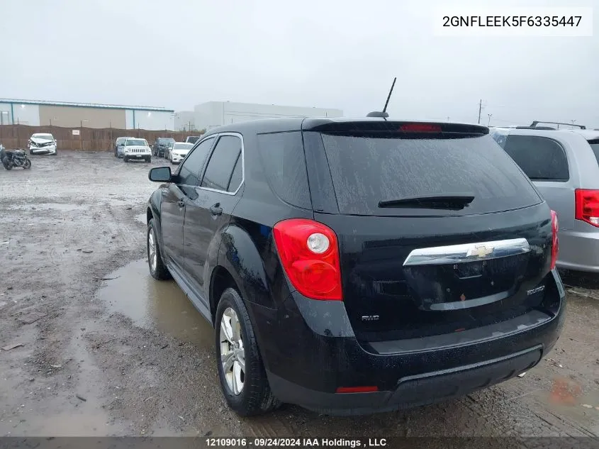 2015 Chevrolet Equinox VIN: 2GNFLEEK5F6335447 Lot: 12109016