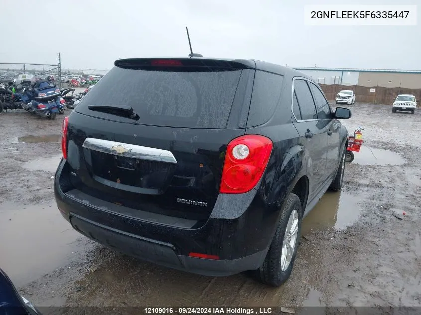 2015 Chevrolet Equinox VIN: 2GNFLEEK5F6335447 Lot: 12109016