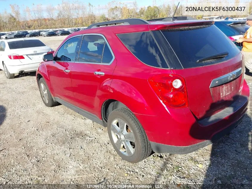 2015 Chevrolet Equinox VIN: 2GNALCEK5F6300437 Lot: 12136670