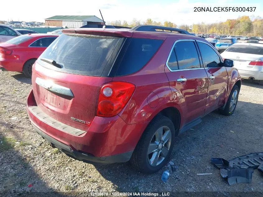 2015 Chevrolet Equinox VIN: 2GNALCEK5F6300437 Lot: 12136670