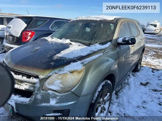 2015 Chevrolet Equinox Ls VIN: 2GNFLEEK0F6239113 Lot: 20181880