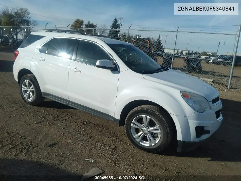 2015 Chevrolet Equinox Lt VIN: 2GNALBEK0F6340841 Lot: 30045955