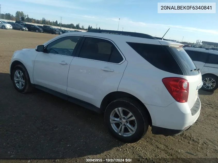 2015 Chevrolet Equinox Lt VIN: 2GNALBEK0F6340841 Lot: 30045955