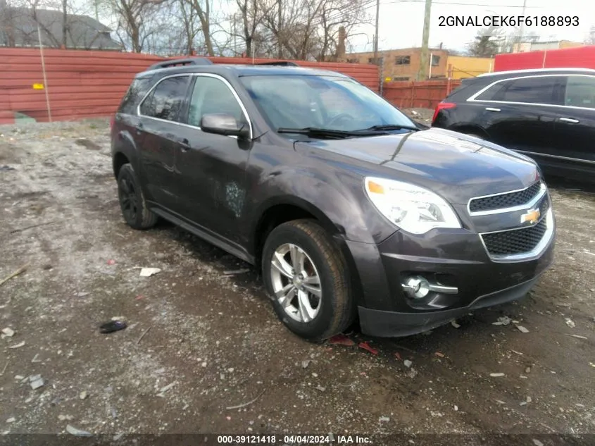 2015 Chevrolet Equinox 2Lt VIN: 2GNALCEK6F6188893 Lot: 39121418