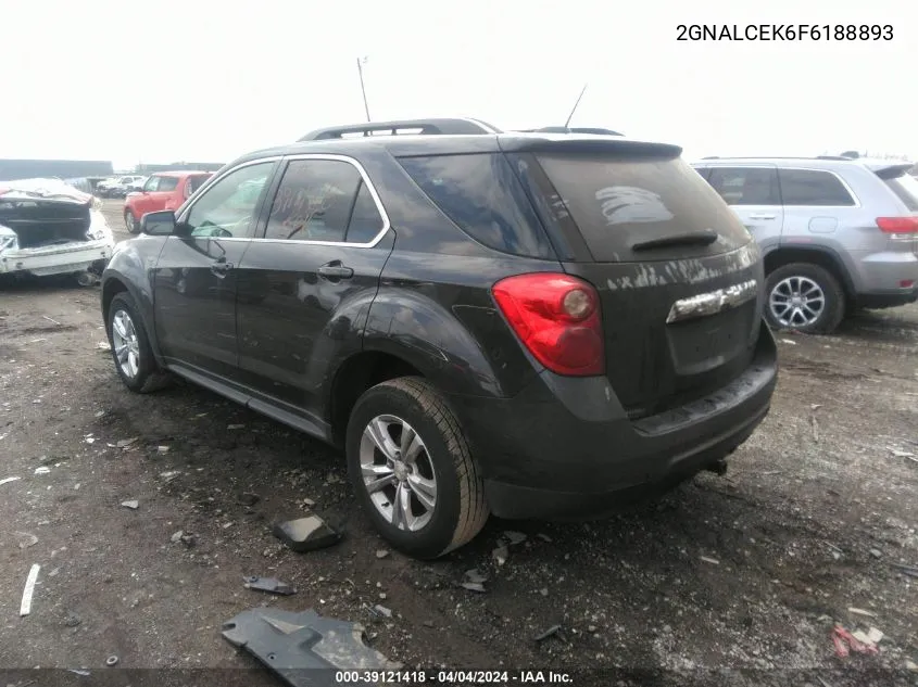 2015 Chevrolet Equinox 2Lt VIN: 2GNALCEK6F6188893 Lot: 39121418