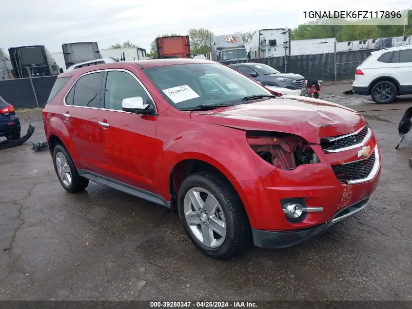 2015 Chevrolet Equinox Ltz VIN: 1GNALDEK6FZ117896 Lot: 39280347