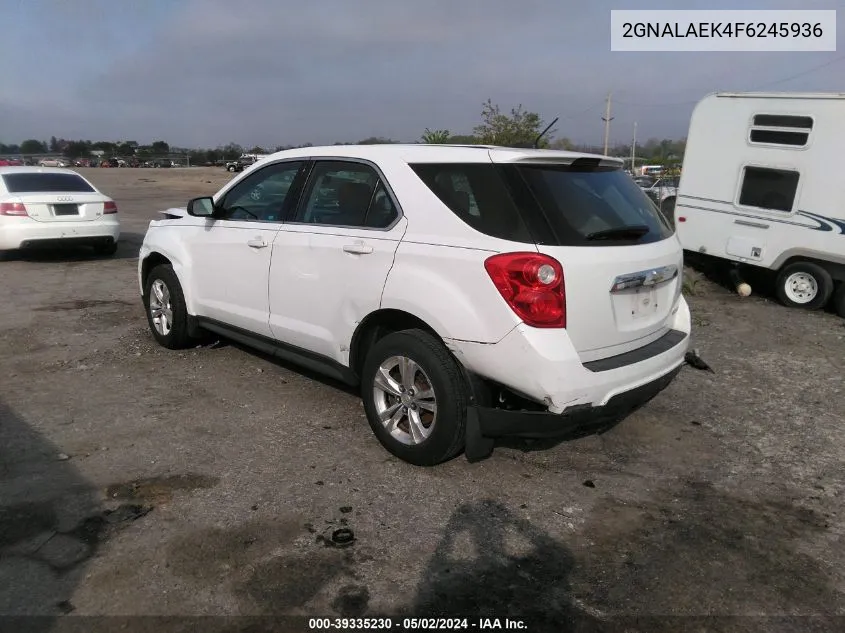 2015 Chevrolet Equinox Ls VIN: 2GNALAEK4F6245936 Lot: 39335230