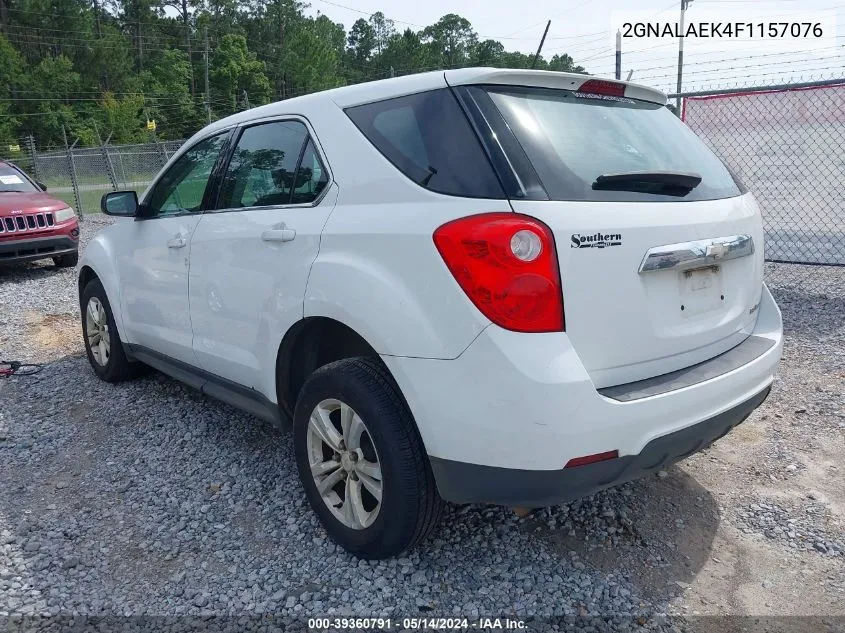 2015 Chevrolet Equinox Ls VIN: 2GNALAEK4F1157076 Lot: 39360791