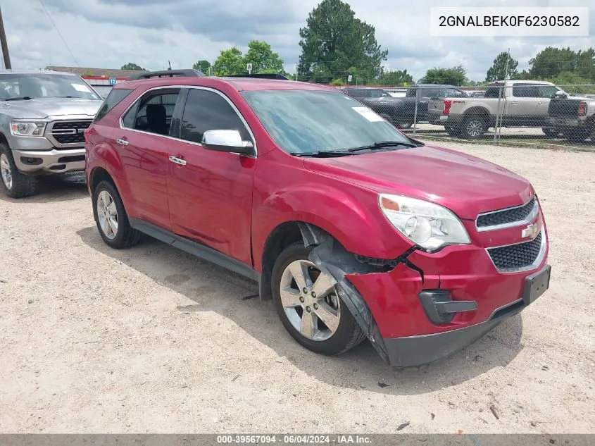 2015 Chevrolet Equinox 1Lt VIN: 2GNALBEK0F6230582 Lot: 39567094