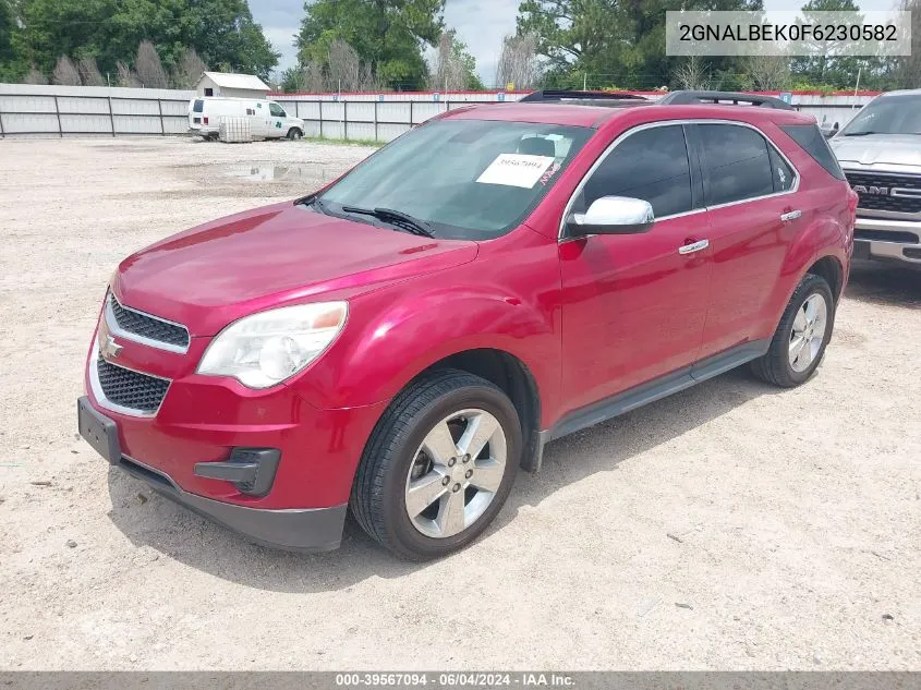 2015 Chevrolet Equinox 1Lt VIN: 2GNALBEK0F6230582 Lot: 39567094