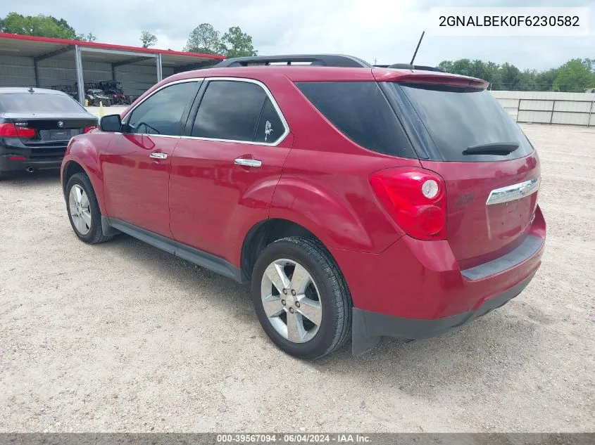 2015 Chevrolet Equinox 1Lt VIN: 2GNALBEK0F6230582 Lot: 39567094