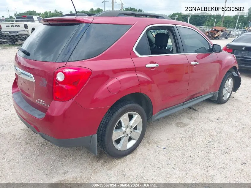 2015 Chevrolet Equinox 1Lt VIN: 2GNALBEK0F6230582 Lot: 39567094