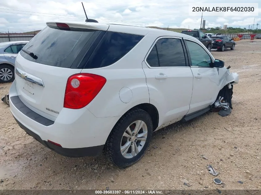 2015 Chevrolet Equinox Ls VIN: 2GNALAEK8F6402030 Lot: 39583397