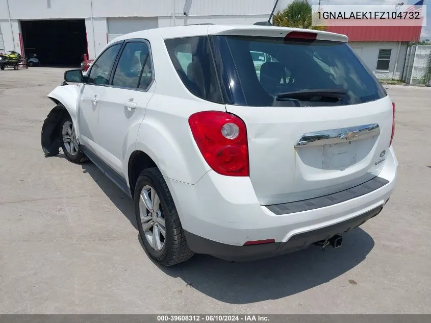 2015 Chevrolet Equinox Ls VIN: 1GNALAEK1FZ104732 Lot: 39608312