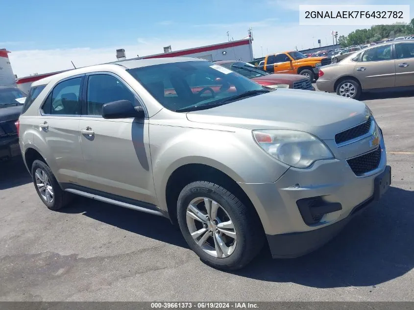 2015 Chevrolet Equinox Ls VIN: 2GNALAEK7F6432782 Lot: 39661373