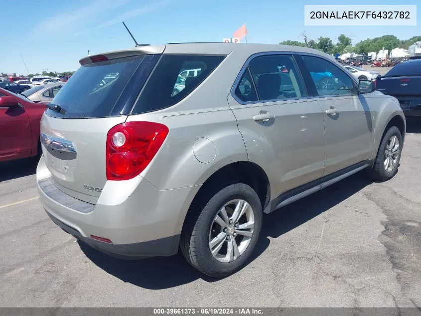 2015 Chevrolet Equinox Ls VIN: 2GNALAEK7F6432782 Lot: 39661373