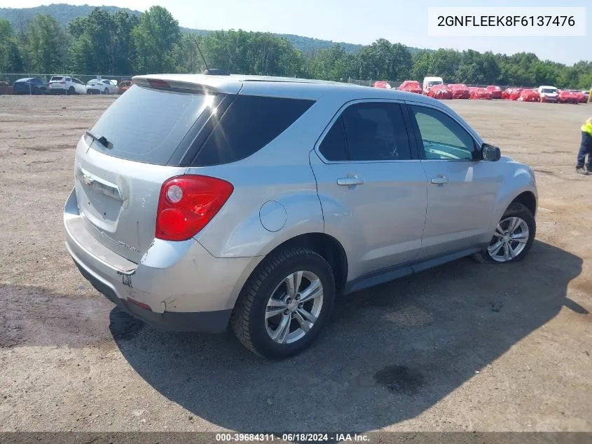 2015 Chevrolet Equinox Ls VIN: 2GNFLEEK8F6137476 Lot: 39684311