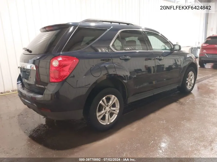 2GNFLFEKXF6424842 2015 Chevrolet Equinox 1Lt