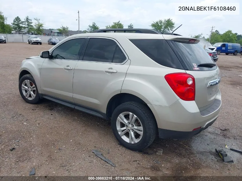 2015 Chevrolet Equinox 1Lt VIN: 2GNALBEK1F6108460 Lot: 39883210