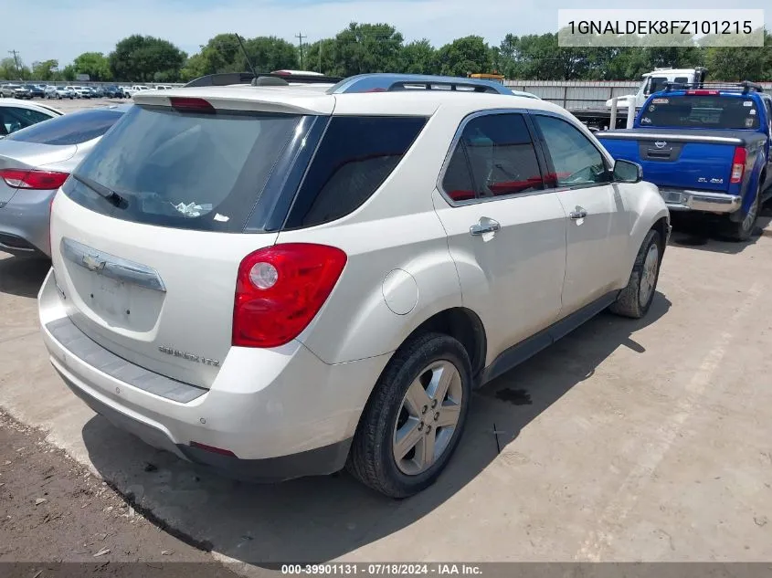 2015 Chevrolet Equinox Ltz VIN: 1GNALDEK8FZ101215 Lot: 39901131