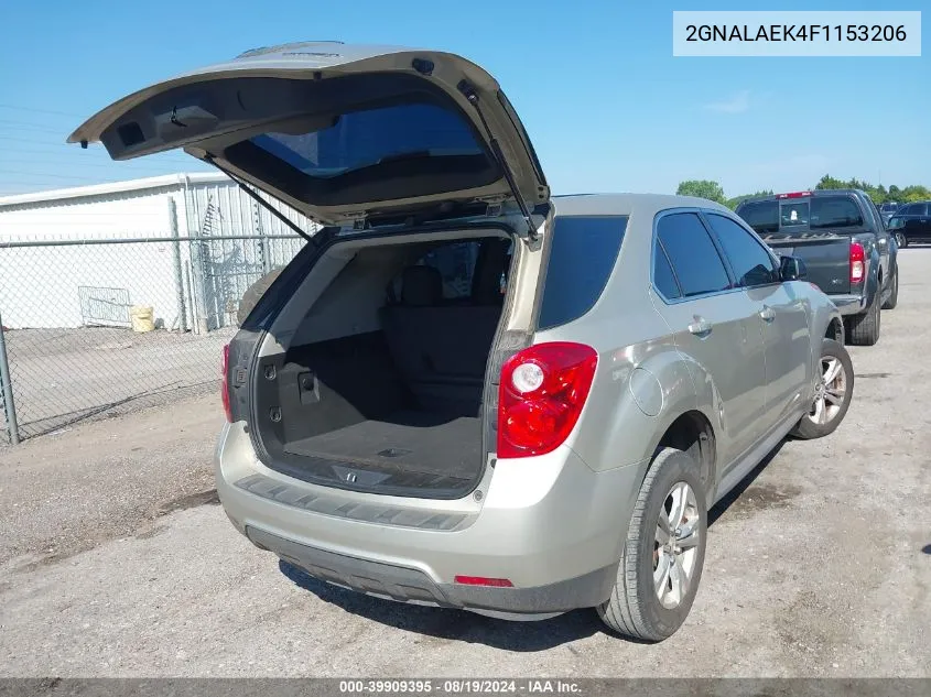 2015 Chevrolet Equinox Ls VIN: 2GNALAEK4F1153206 Lot: 39909395