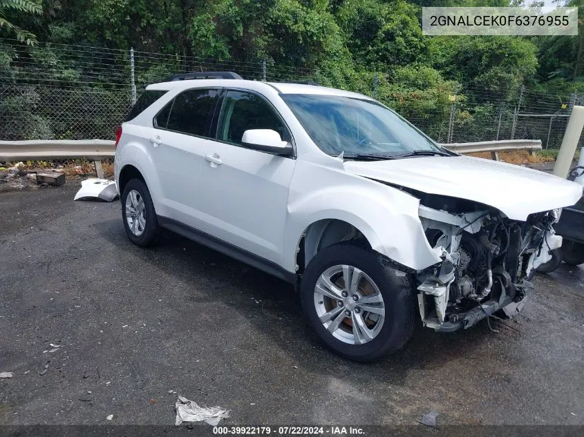 2015 Chevrolet Equinox 2Lt VIN: 2GNALCEK0F6376955 Lot: 39922179