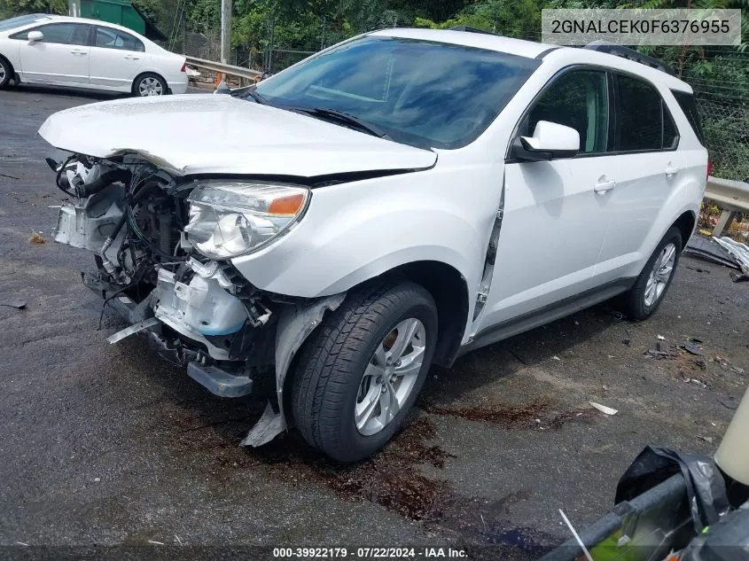 2015 Chevrolet Equinox 2Lt VIN: 2GNALCEK0F6376955 Lot: 39922179