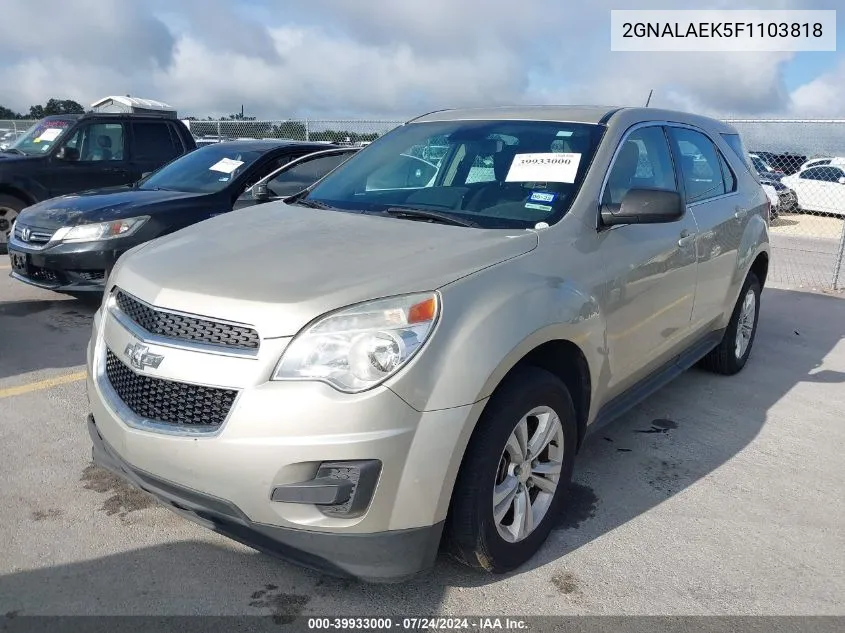 2GNALAEK5F1103818 2015 Chevrolet Equinox Ls