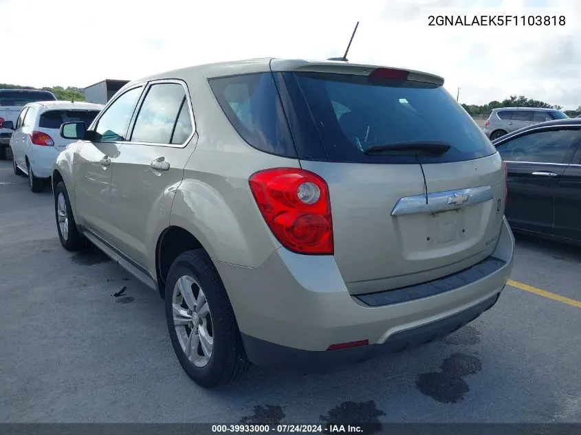 2GNALAEK5F1103818 2015 Chevrolet Equinox Ls