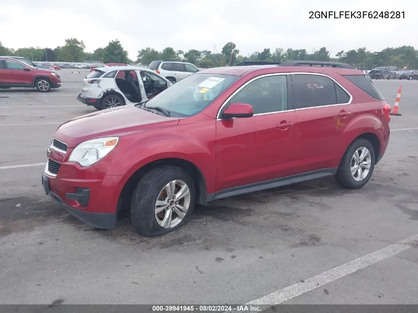 2015 Chevrolet Equinox 1Lt VIN: 2GNFLFEK3F6248281 Lot: 39941945