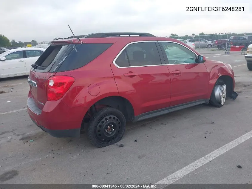 2015 Chevrolet Equinox 1Lt VIN: 2GNFLFEK3F6248281 Lot: 39941945